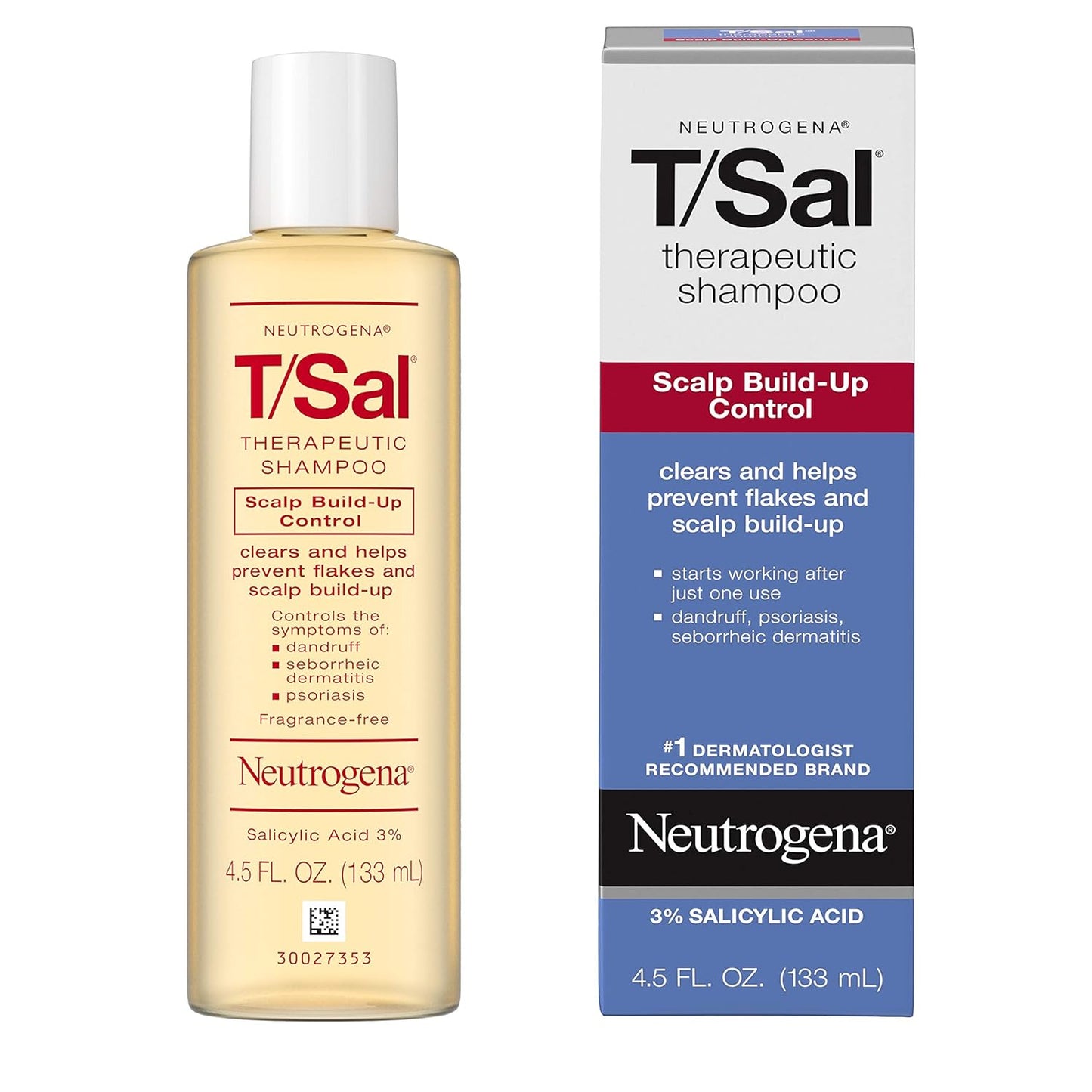 Neutrogena T/Sal Therapeutic Shampoo for Scalp Build-Up Control with Salicylic Acid,