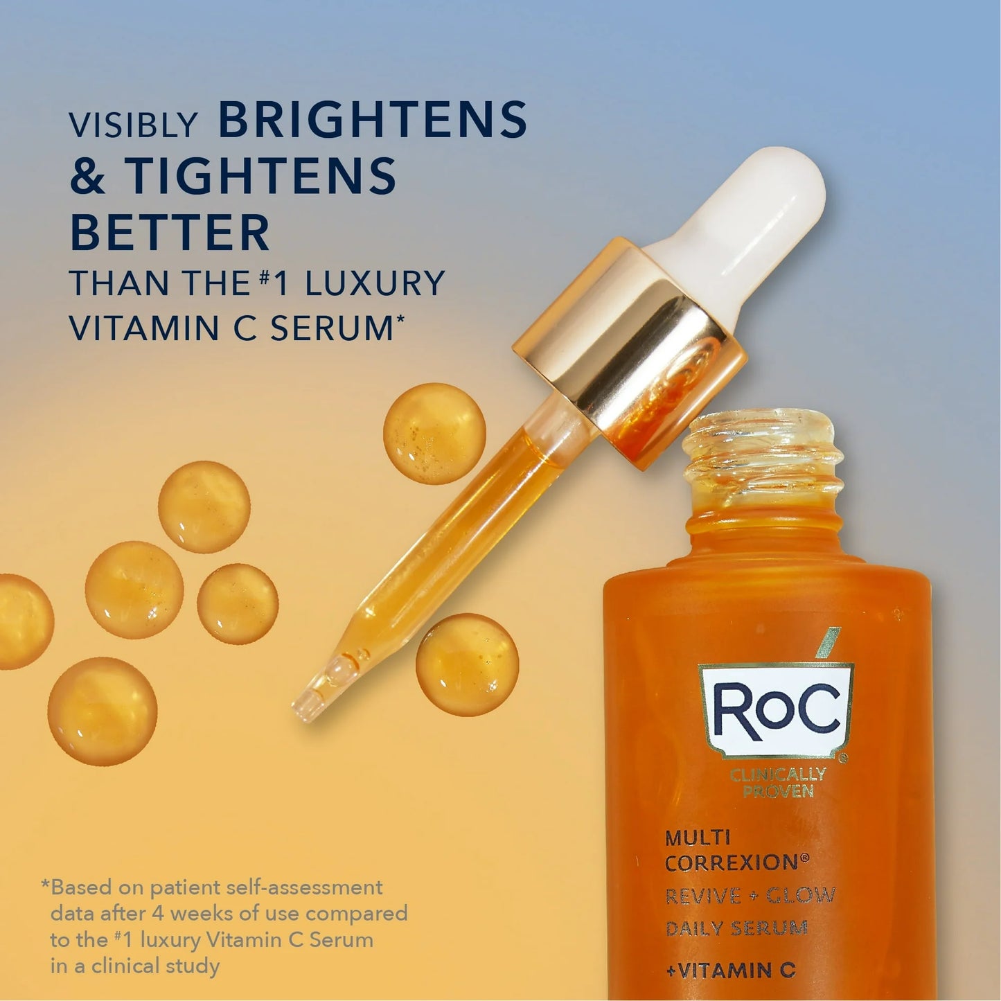 RoC 10% Vitamin C Face Serum - Anti-Aging, Skin Tone & Dark Spot Treatment, 1oz